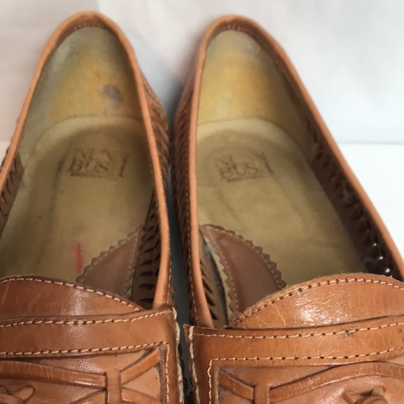 Nunn Bush Men Brown Leather Tassel Loafers huarache look made in Brazil Sz 8.5 - Picture 6 of 6
